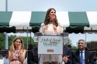 Jennifer Capriati during her induction into the International Tennis Hall of Fame.